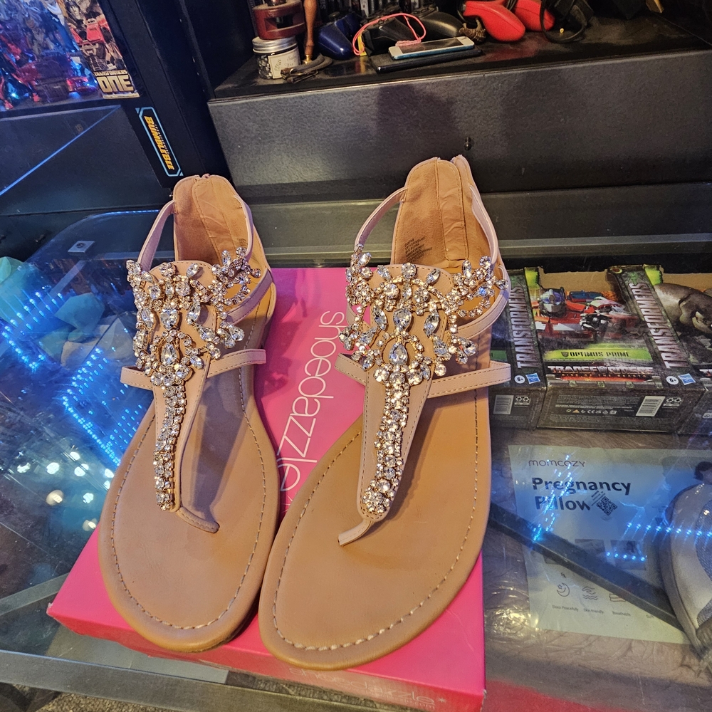 Pink Embellished Sandals